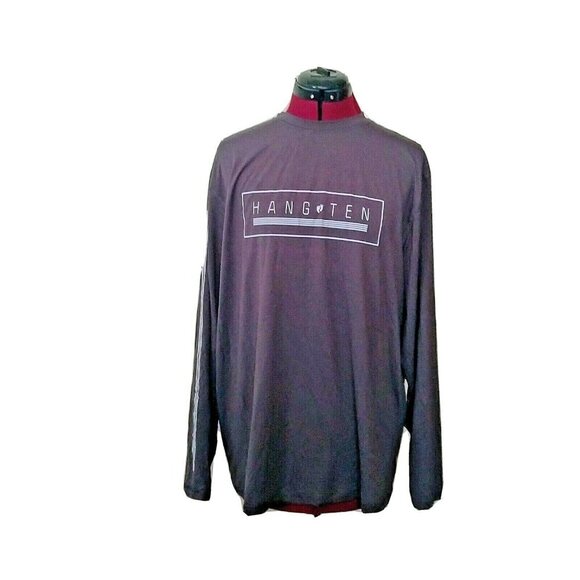 Hang Ten Sun Shirt Tee Asphalt Men UPF 50+ Long Sleeve Quick Dry Size Me…